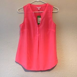 Lilly Pulitzer Sleeveless Stacey Top - Hot Coral